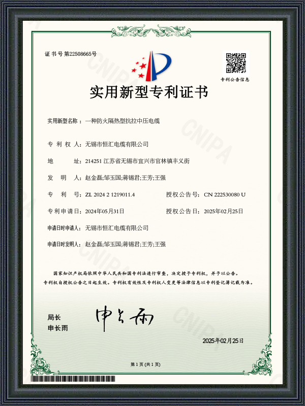 Патентное свидетельство на полезную модель 